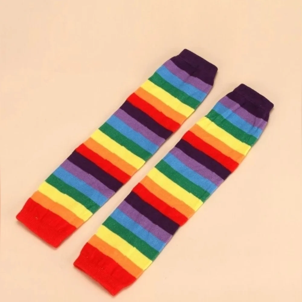 Hand Crafted Firgerless Gloves Rainbow multicolored LGBTQIA+ Pride Long gloves